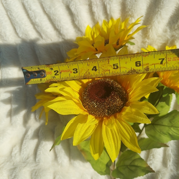 NWT Gorgeous Glittered Sunflower Stems - Picture 4 of 9
